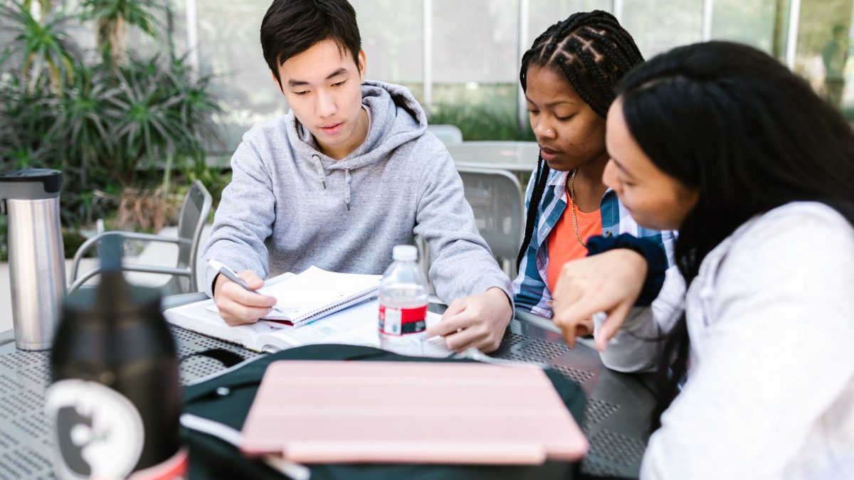 Students collaborating to develop digital literacy skills amidst challenges of AI laws.