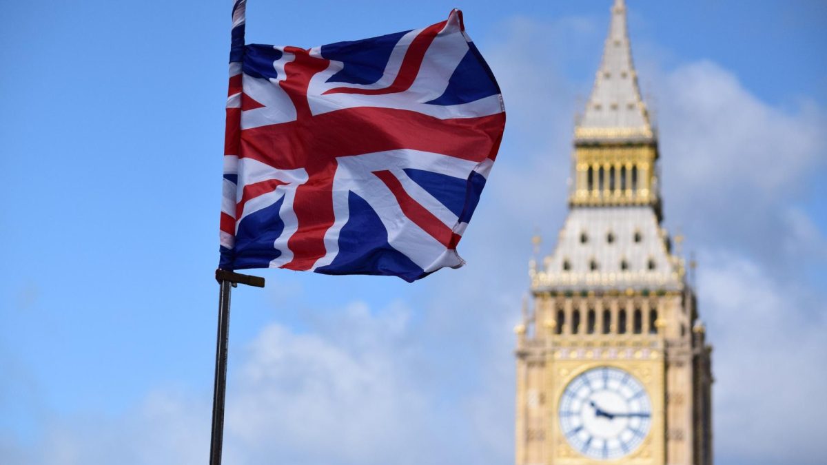 Union Jack flag with Big Ben, symbolizing the UK's need for AI Regulation